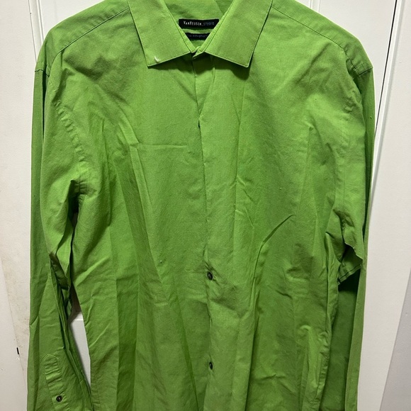 Van Heusen Bright Green Stretch Shirt - Picture 1 of 4